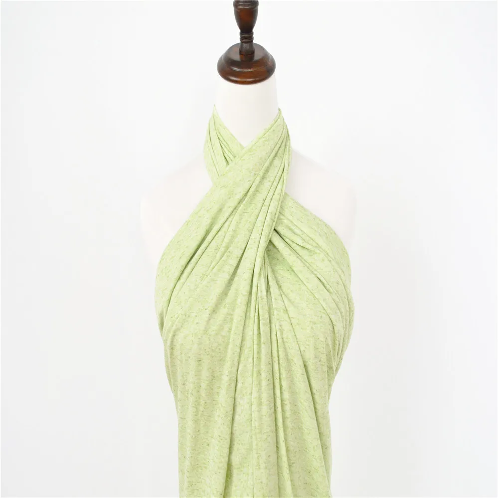 
85%polyester 15%linen single jersey sheer fabric for spring/summer season 