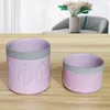 Factory supply pink emboss ceramic candle jar