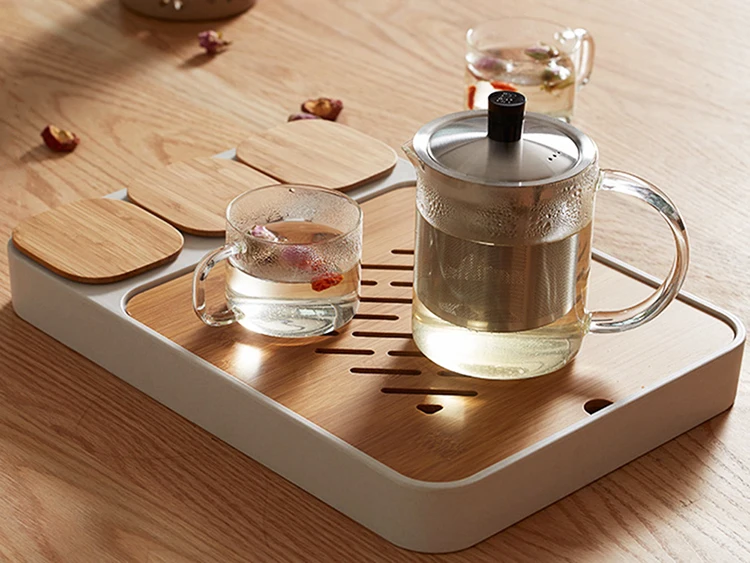 eco-friendly feature coffee & tea tray afternoon tea tray