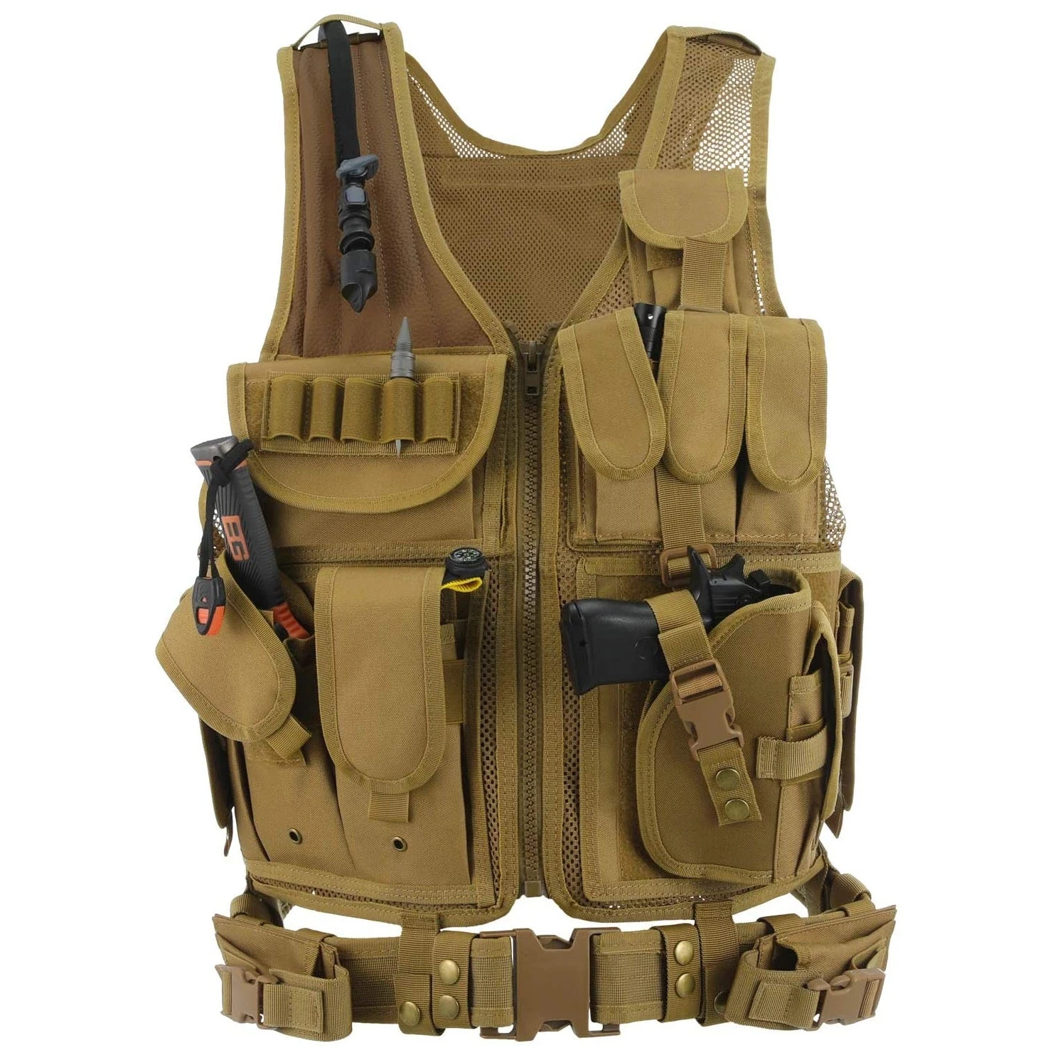 战术背心执法背心可调节轻便透气作战训练背心