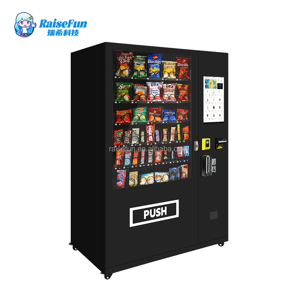 product smart combo vending machine 215 inch touch screen automatic snack drink self selling food  waterproof stainless steel-0