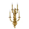 Graceful Antique Brass Golden Flower Candlestick Holder for Wall Lighting brass candle holder wall sconce