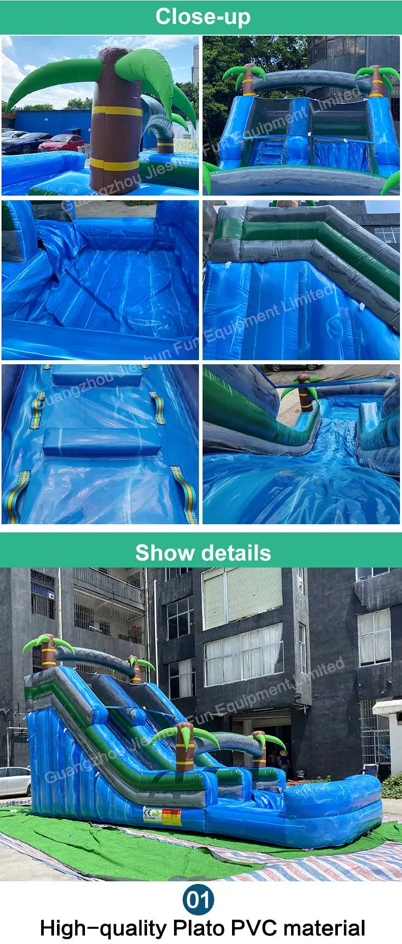 2022 Outside Inflatable Games Inflatable Floating Water Slide