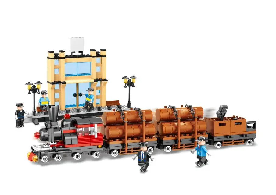 Factory Sale Educational Customized Building Blocks Brick Train Set For