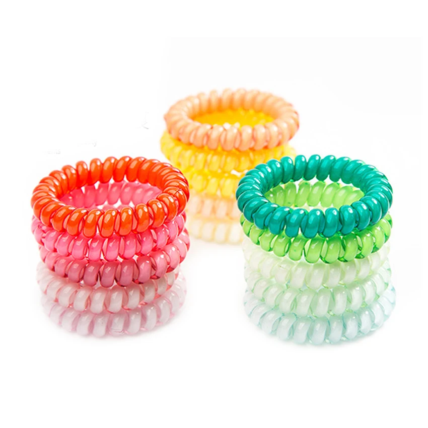 Details about   Hair Bands Telephone Cable Spiral Rubber Hair Elastic Kinderhaargummi 