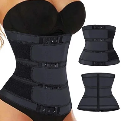 
Women Latex Rubber Waist Trainer Body Shaper Hook Zipper Bustiers Tummy Waist Cincher Tops Slimming Shapewear Girdle Plus Size 