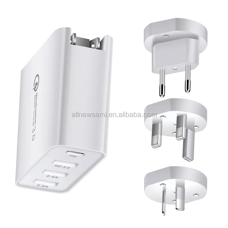 4-Port Quick Charge  Wall Charger 48W TYPE-C US/EU/AU/UK