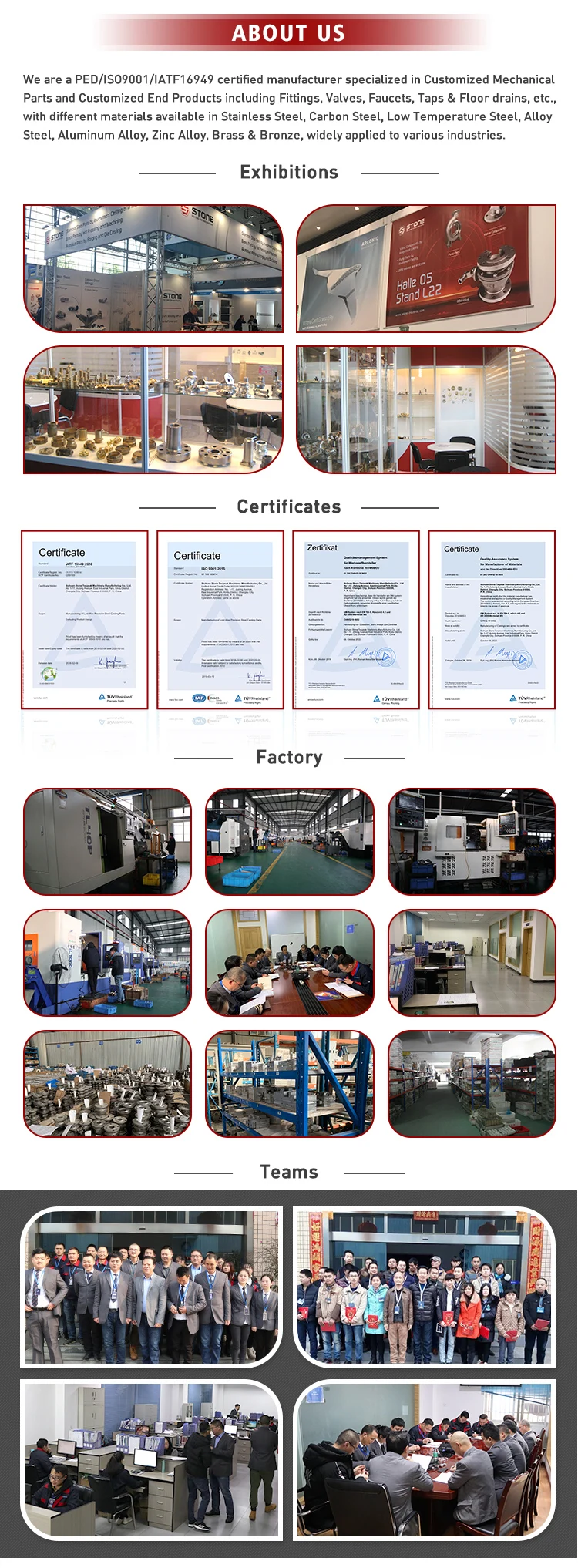 Lock parts stainless steel investment casting