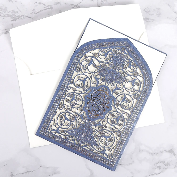 
Muslim marriage / engagement paper luxury india wedding invitation card 