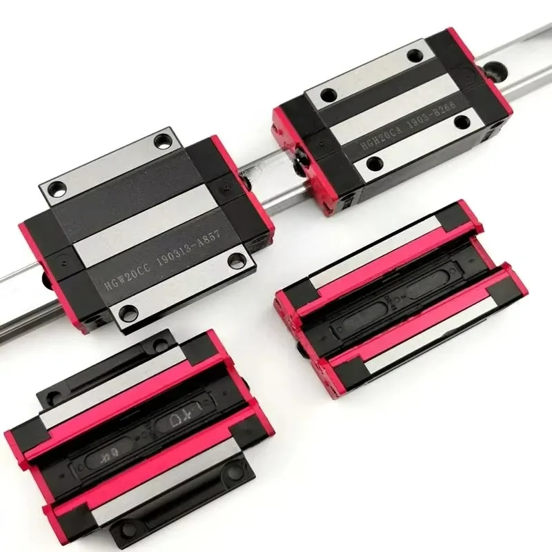 product low cost domestic linear guide rail hgr20 steel bearing square rail w25 slider 30 four way flange-11