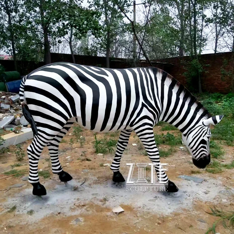 Outdoor Garden Fiberglass Animal Life Size Resin Zebra Statue Buy