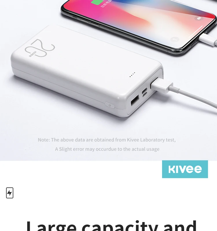 KIVEE Mobile Power Bank 20000mAh portable charger external Battery 20000 mAH power banks - ANKUX.COM