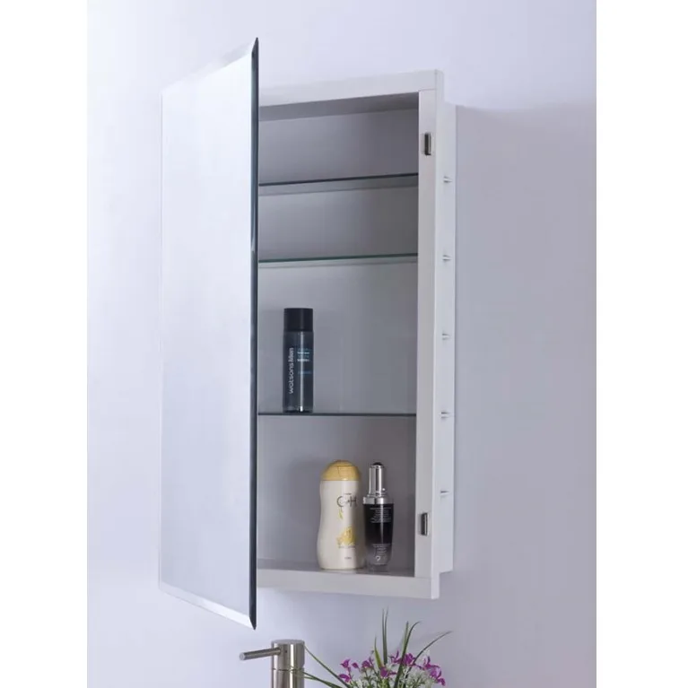 Wall mounted mirrored cabinets durable grey bathroom vanity