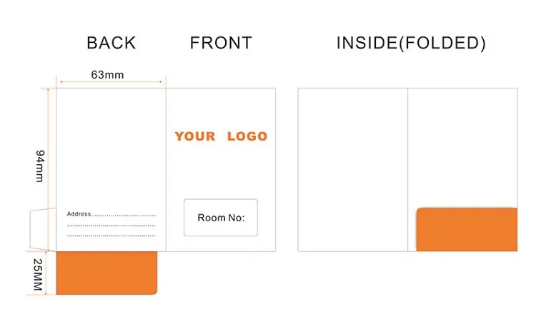 hotel key card holder printing