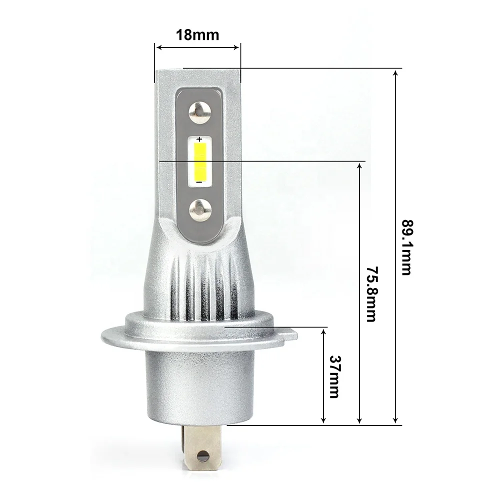 Lanseko auto car head lights super smallest auto led lighting system V10P led h7 fanless led headlight bulbs