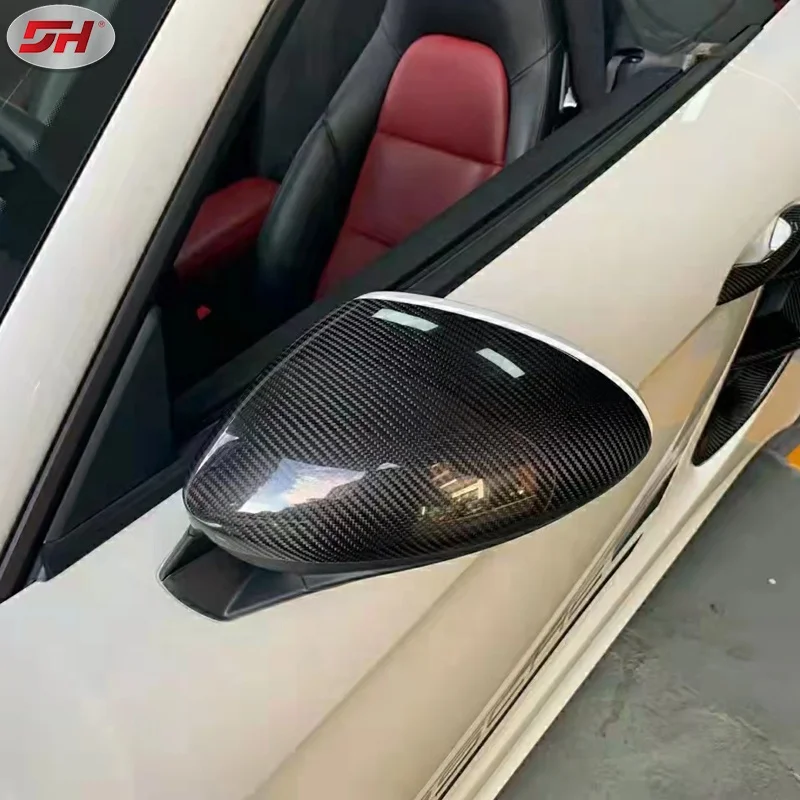 paste carbon fiber mirror cover mirror case side mirror house for 718 cayman boxster 982 model 2016-up