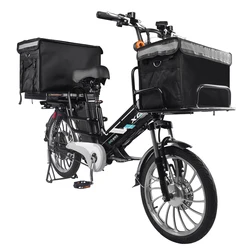 electric hybrid bike 48v 350w/500w 12+50ah lithium batteries hydraulic disc brake electric bike delivery cargo ebike fat tires
