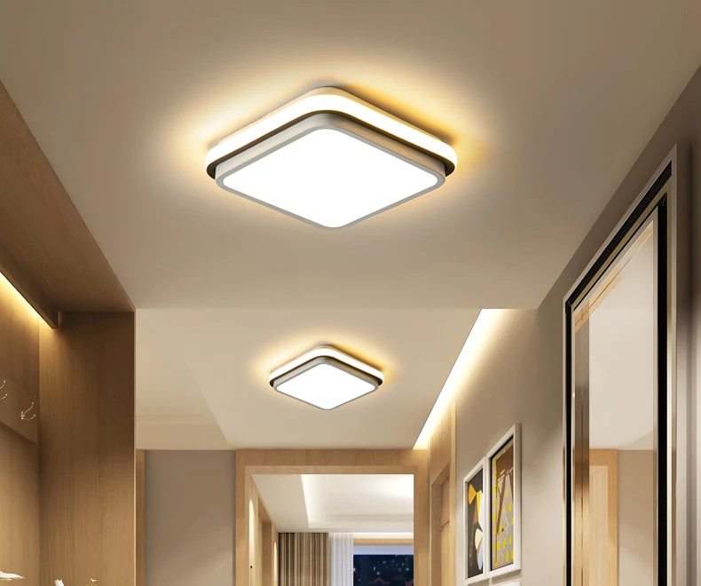 Modern LED Aisle Corridor Entryway Balcony Bedroom Light Tmall Genie Ceiling Light Simple Design with Stainless Steel Base details
