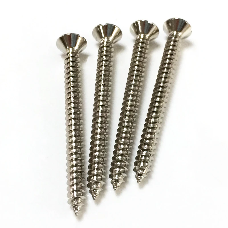 high quality din m6 flat slot head self tapping screw