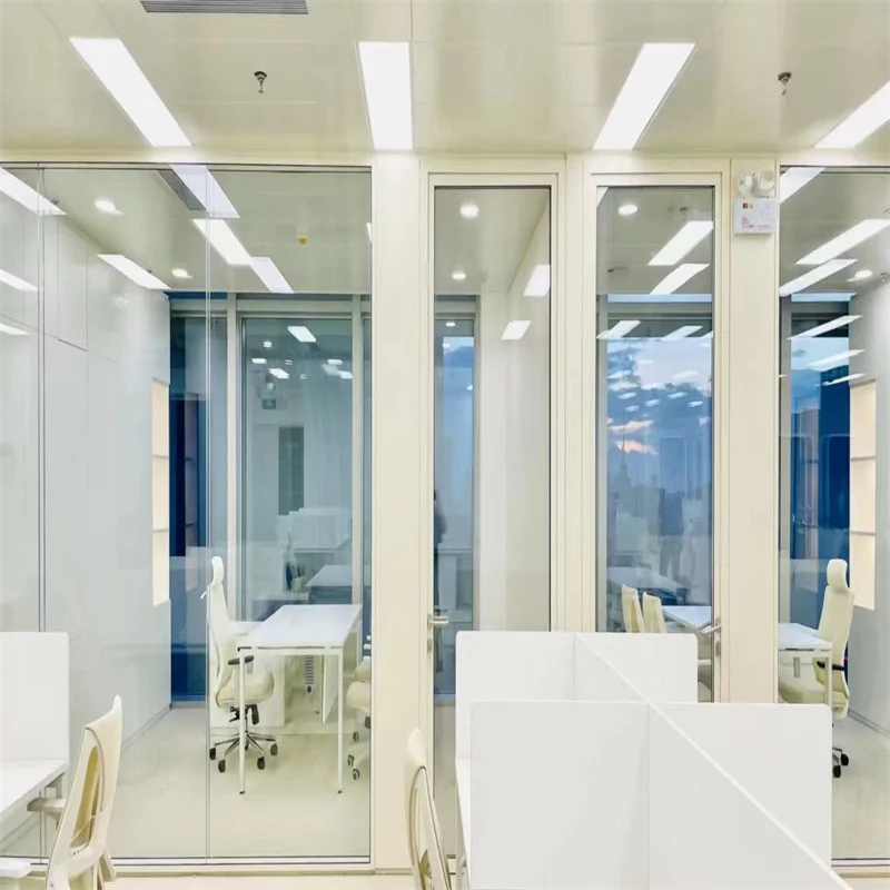 product premium panoramic double glass partition featuring 100mm aluminum frame and steel keel tailored for luxury penthouse apartments-2