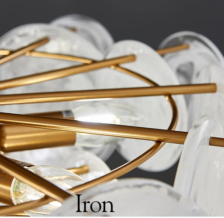 Nice quality brass pendant light modern luxury gold  white chandelier glass  chandelier