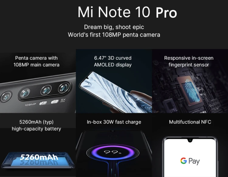 Mi note 10 аккумулятор