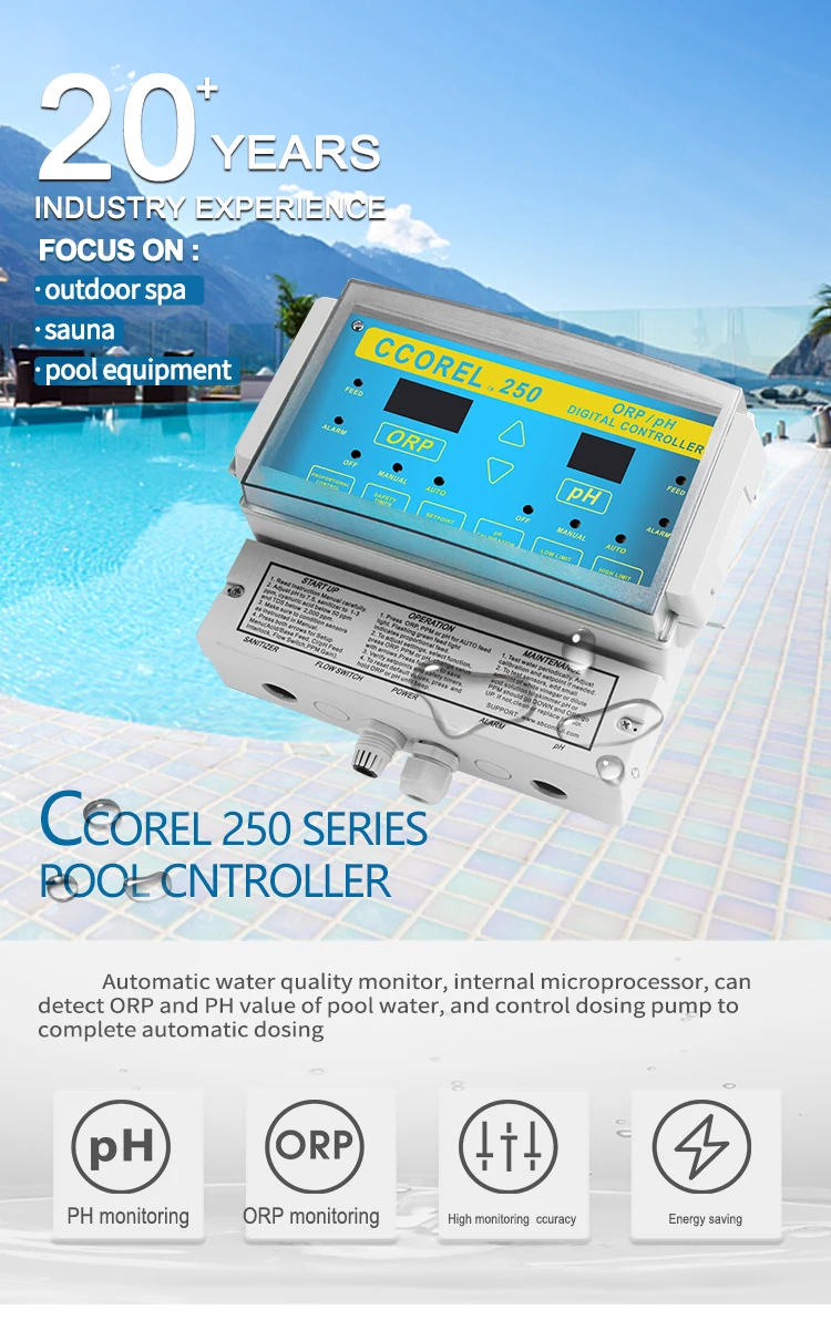 Chemtrol 250 Swimming Pool Ph Orp Monitor Automatic Digital Pool Water