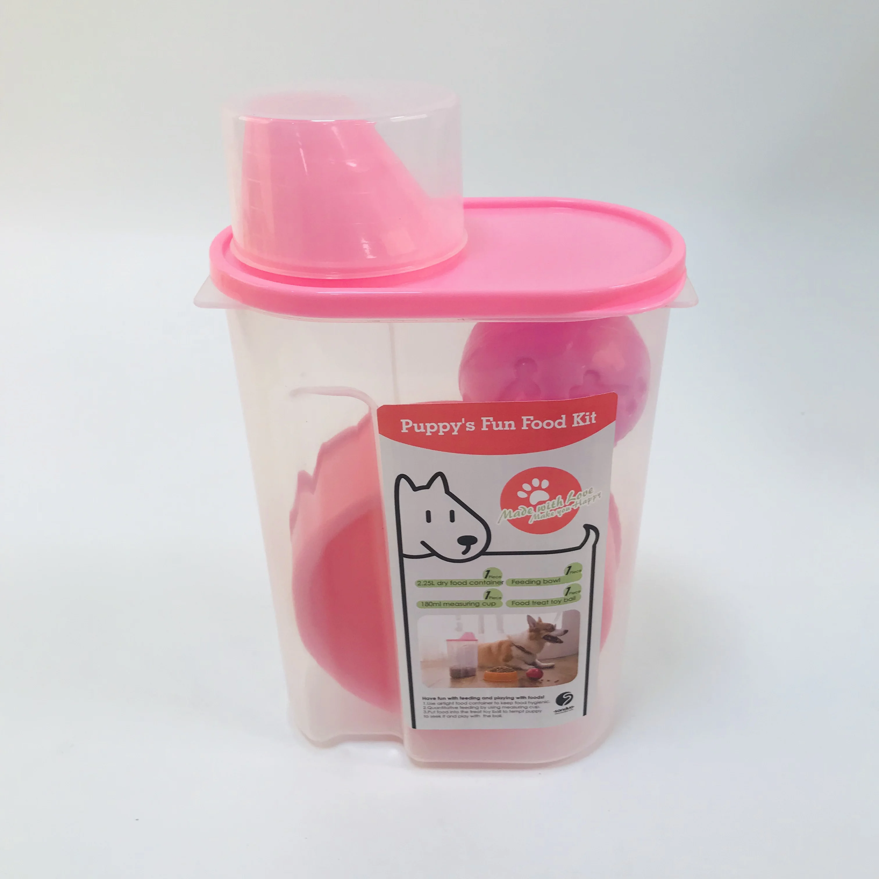 Wholesale Custom Pet Food Storage Box Dog Cat Food Container 2 Pieces