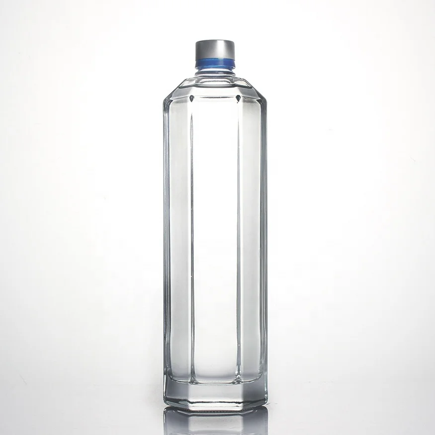 食品级透明圆形方形空灵白酒 28 顶级果汁奶茶大容量 750毫升玻璃瓶水