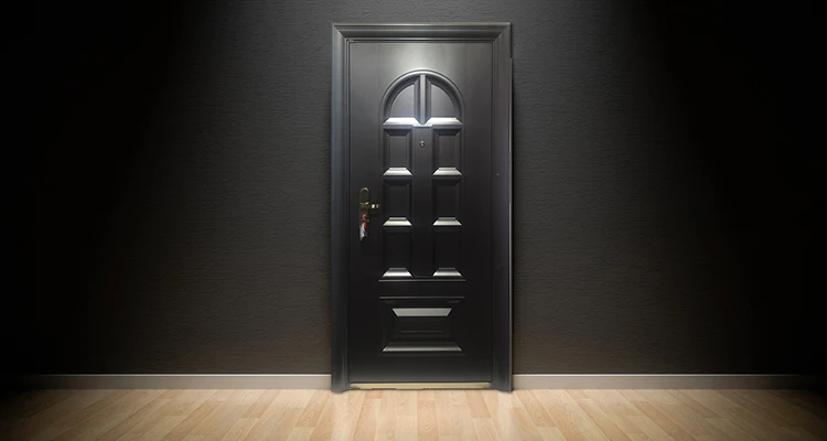 Modern Concise Style black Front Room Safe Door Design Interior With Stainless Steel Copper Lock