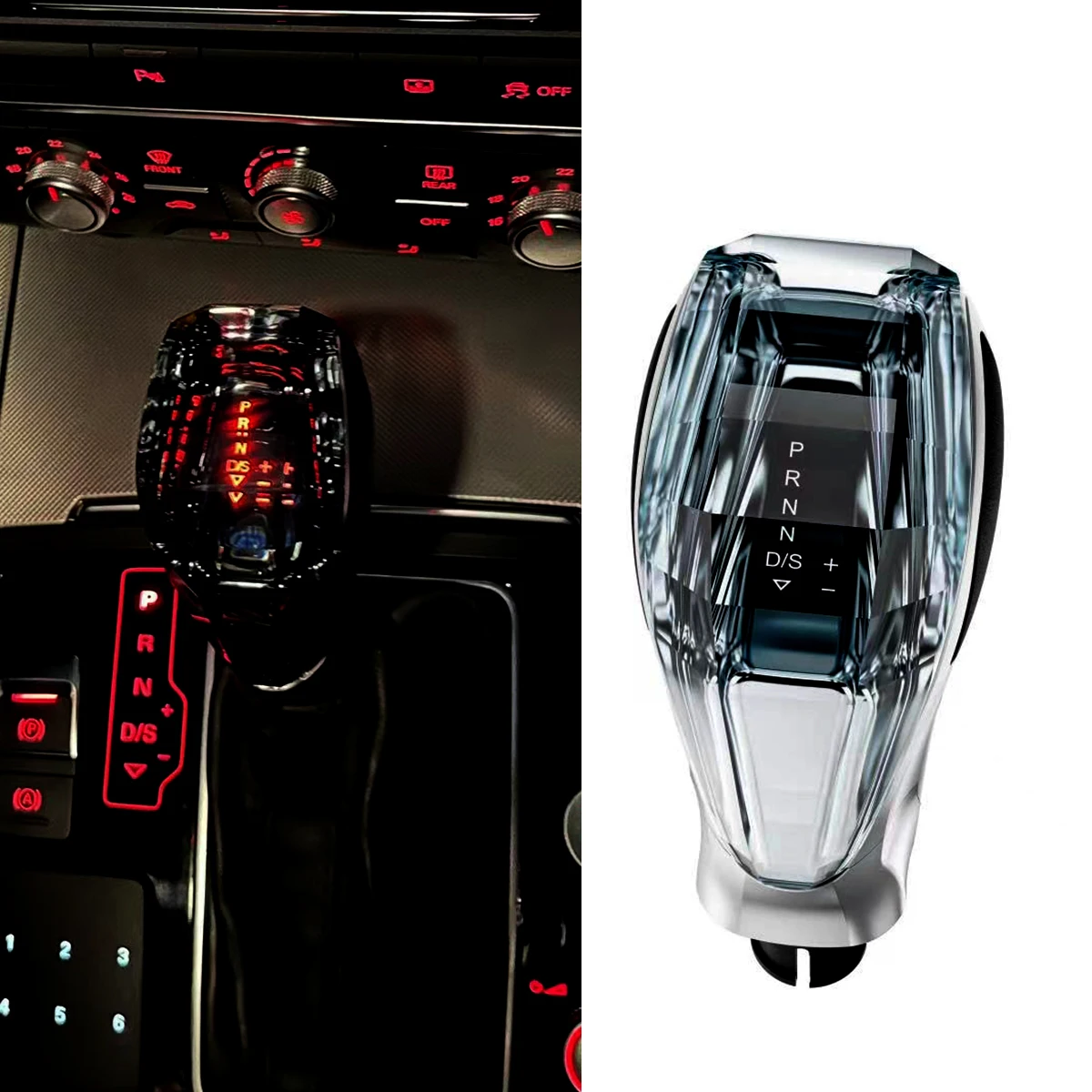 Crystal Shift Knob Touch Activated Led Light Illuminated Gear Shift Knob For Old Audi A4l/a5/a6l