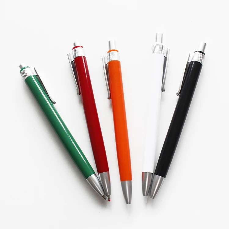 Custom Brand logo Retractable Plastic Ballpoint Pen
