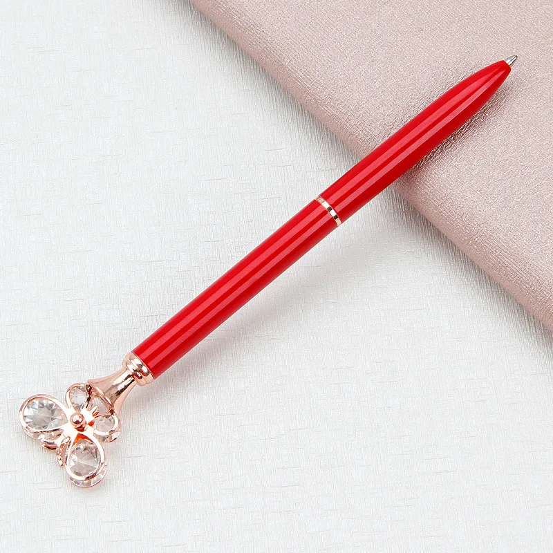 2020 新款电动雕刻金属笔快速运送个性化水晶蝴蝶笔礼品