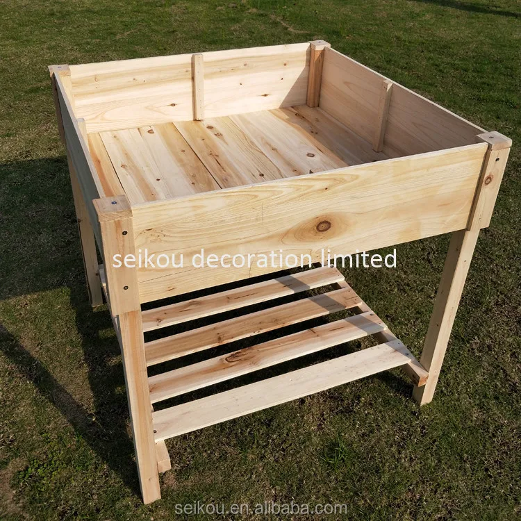 Raised Garden Bed Wooden Elevated Planter Garden Box Buy Wooden Planter Box Planter Raised Bed Garden Box Product On Alibaba Com