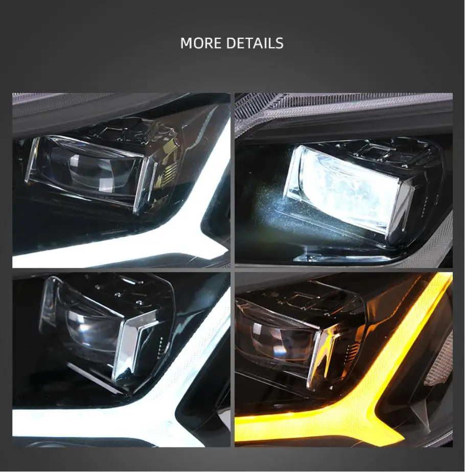 VLAND Factory For Car Headlight For Reiz Mark X 2010-2013 LED Head Lamp With Yellow Turn Signal With Plug And Play