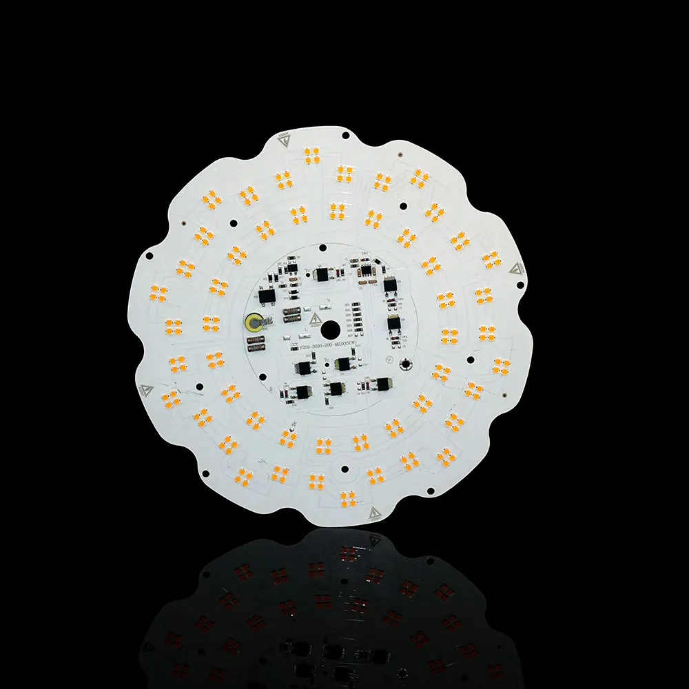 PCB design without driver of ODM Custom Desugn Aluminum PCBA Round cuttable led board for 100w 150w DOB led module