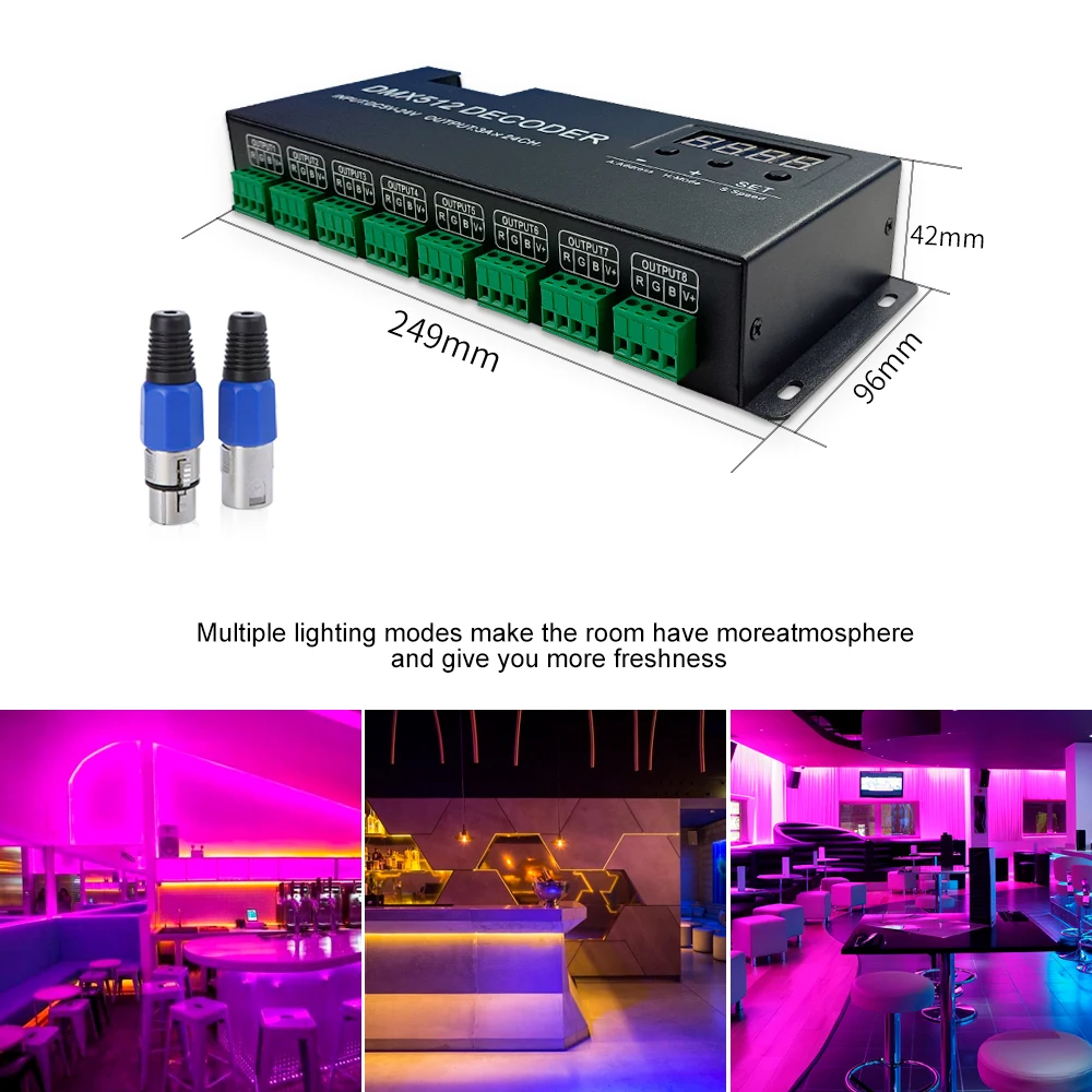 24 Channels DMX Decoder - LED DMX512 Decoder for Smart Home
