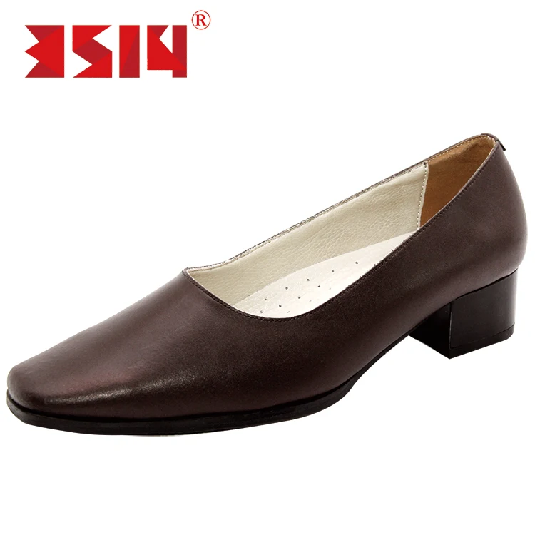 
Fashion brown leather women shoes pumps 