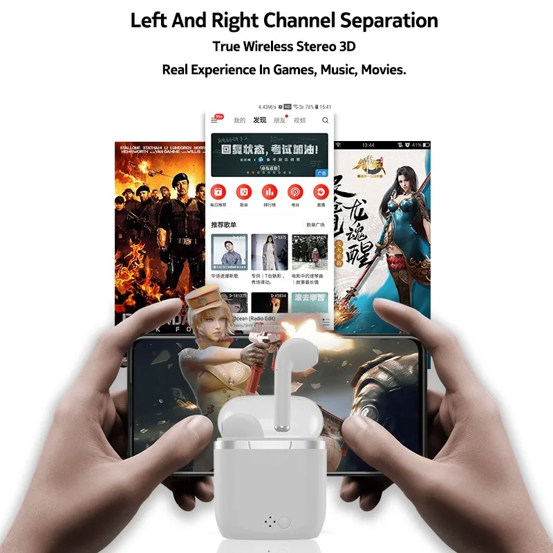 Magnetic charging truely wireless earbuds bluetooth 5.0 I7P TWS earpiece - ANKUX.COM