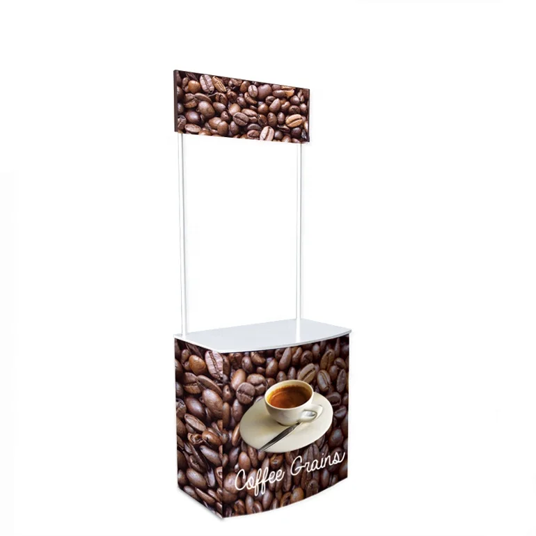 Curved Promotion Counter Pop Up Counter Display Stand Buy Counter Display Stand,Pop Up Counter
