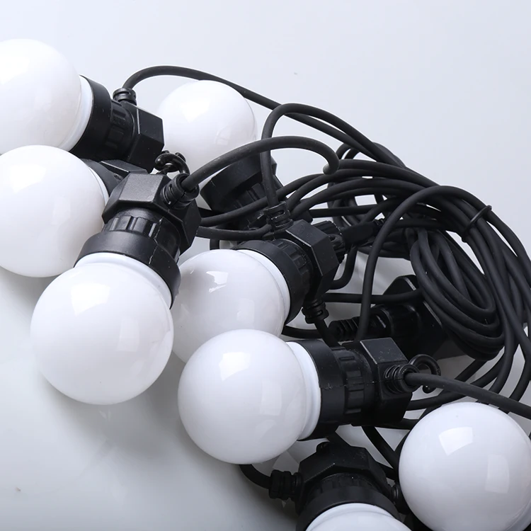 Warm white 220V 8.4w g50 global bulb light led string light waterproof for indoor room and outdoor  decoration use