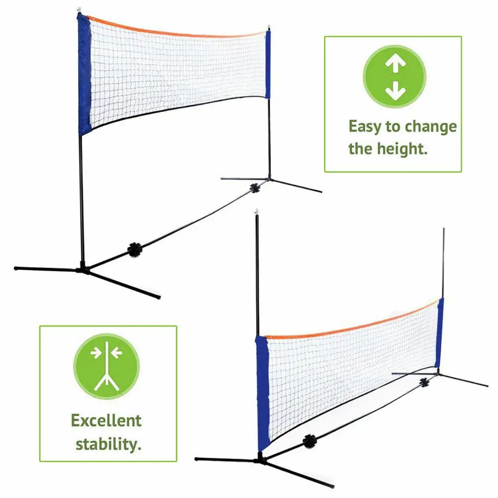 Badminton Pickleball Net Height Adjustable Portable Tennis Net Easy ...