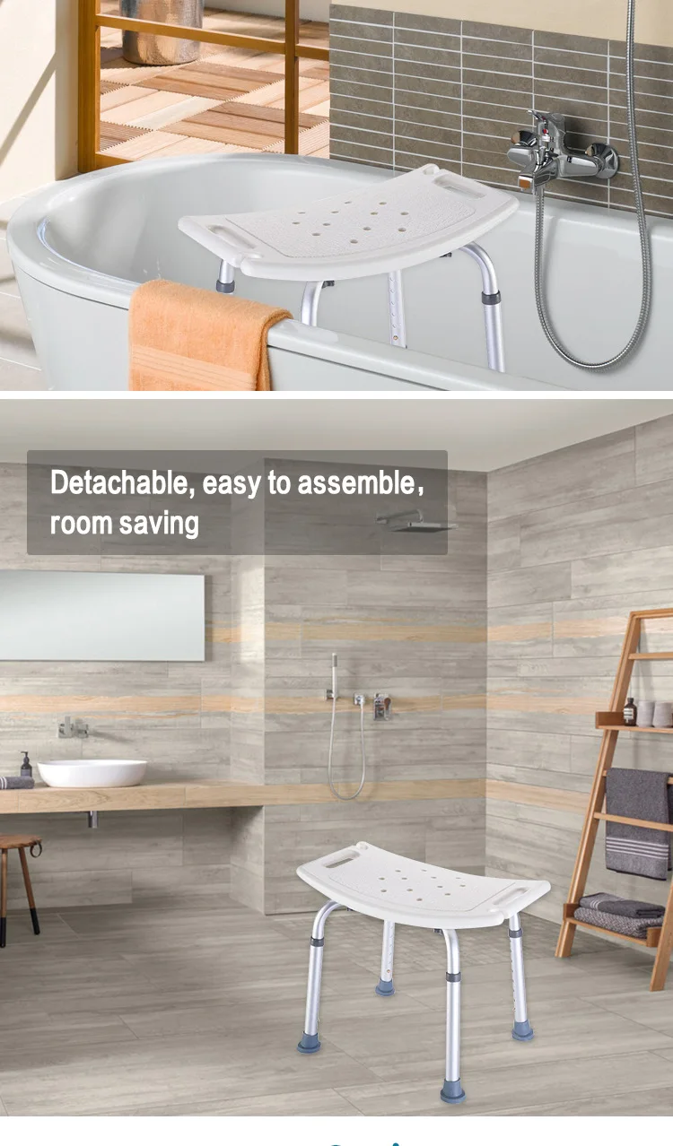Shower Chair Adjustable Bath Stool Antislip Bench Bathtub Stool Seat