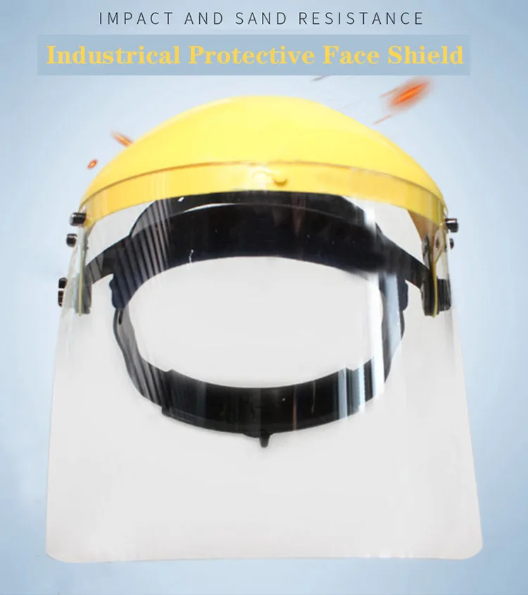 Clear Face Guard Protection Industrial Safety Helmet Anti Splash Transparent Face Shield for Welding Cutting Grinding