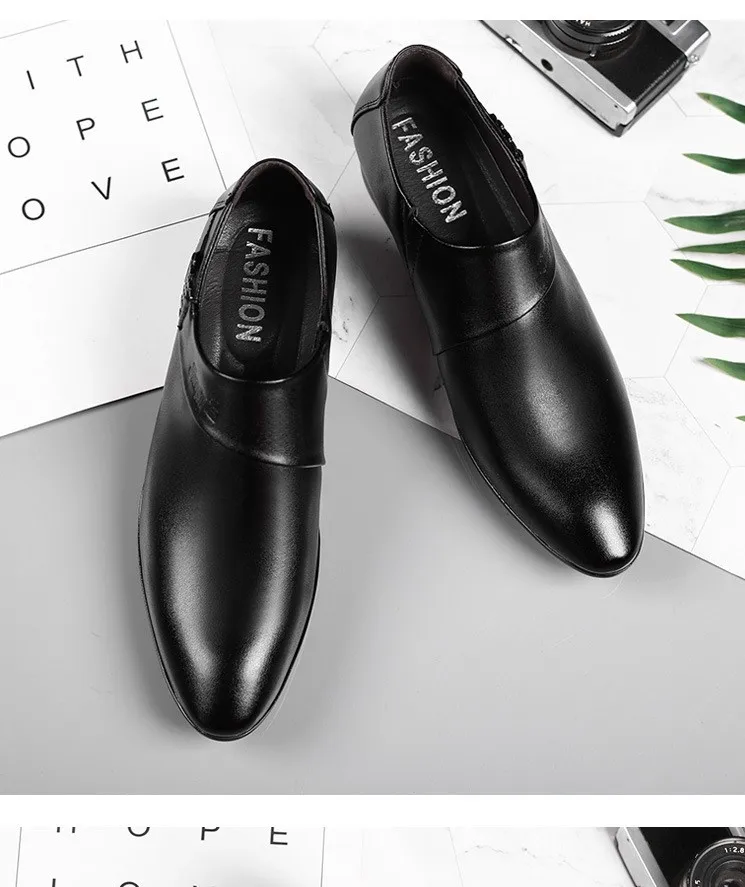 A010 Big Size Mens Luxury Wedding Shoes Leather Elegant Business Mens ...