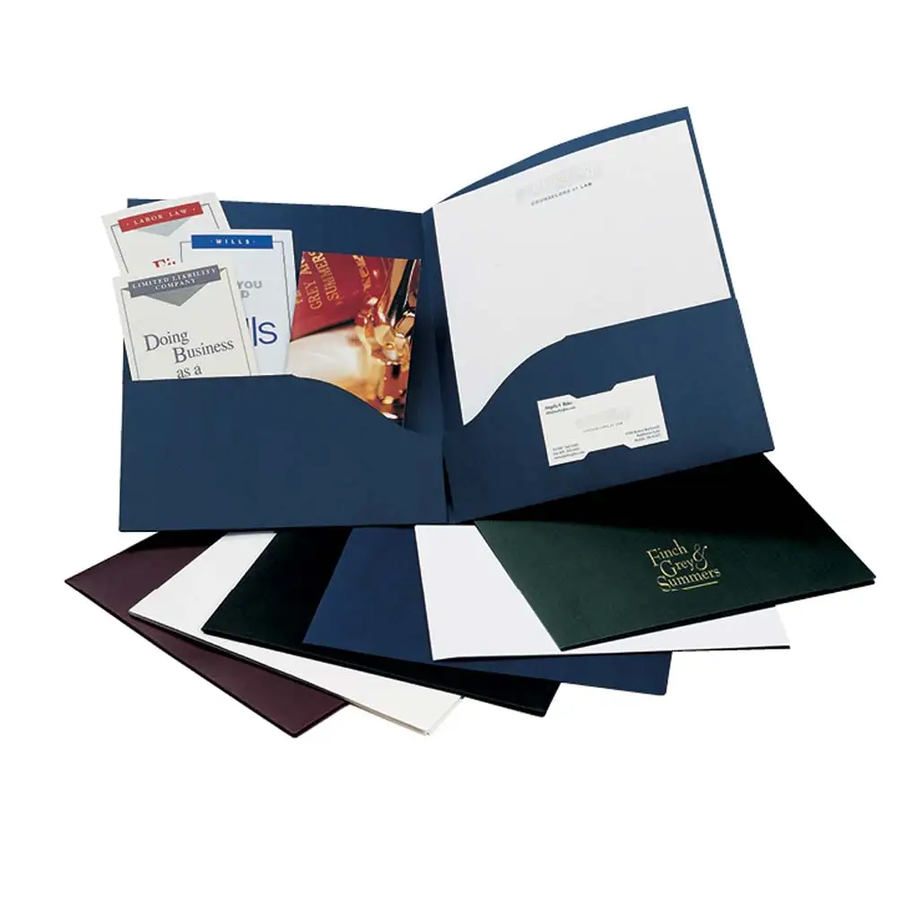 Custom Uv Logo A4 School Document Folder Business Folder Presentation