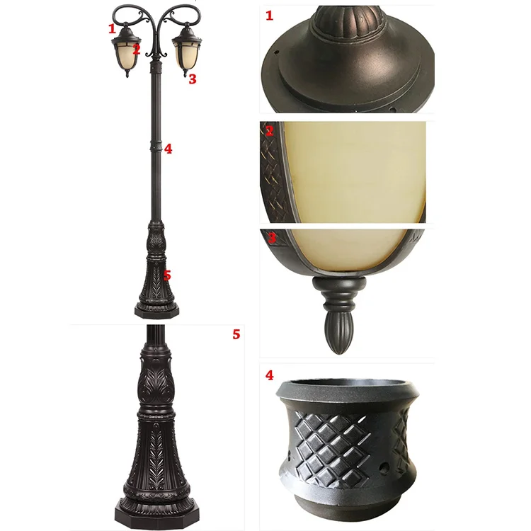 High quality aluminum led E27 6M 5M 4M 3M garden light