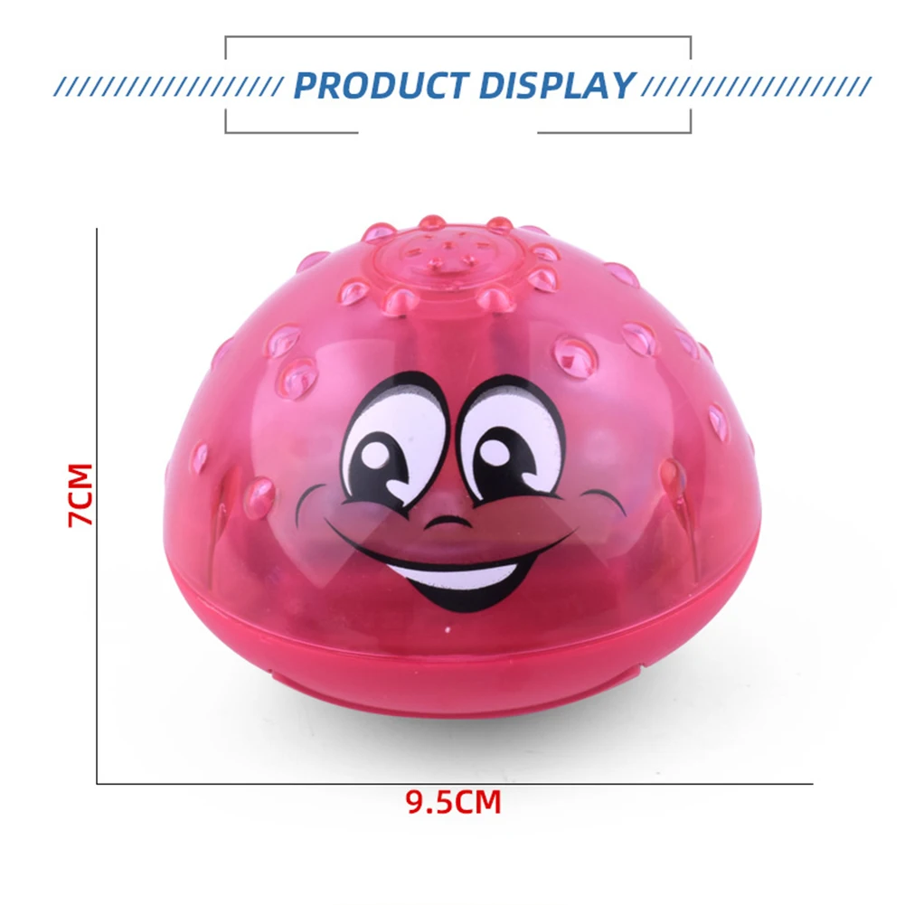 Lovely Led Flashing Bath Toys Light Up Musical Ball Water Squirt