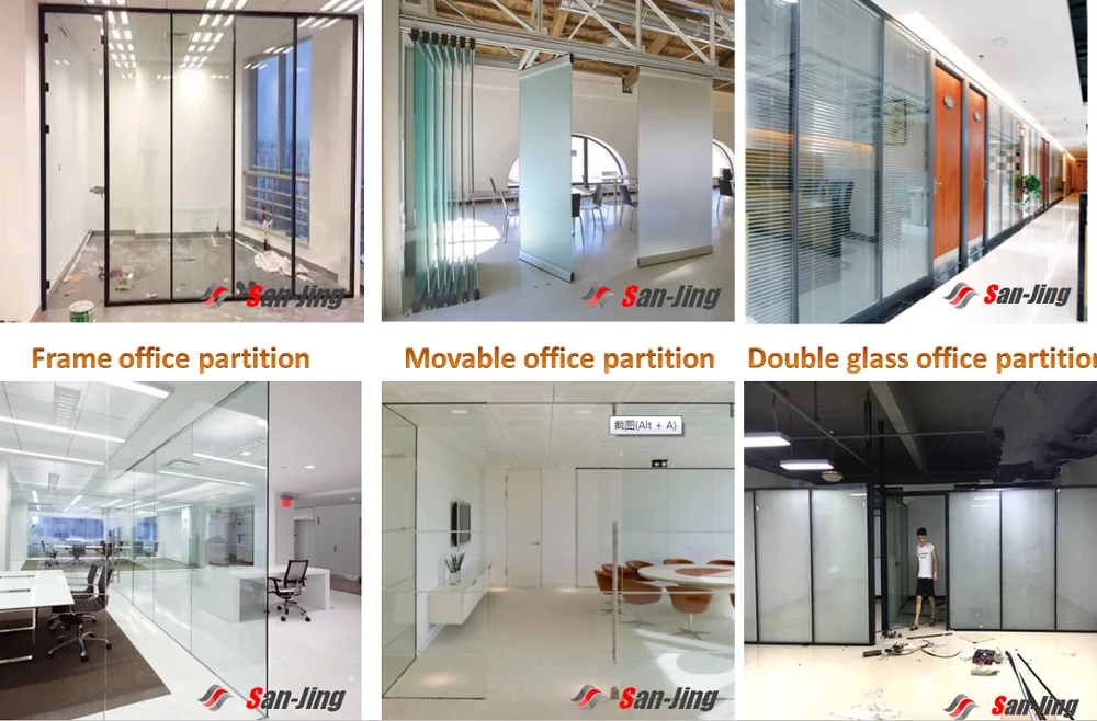 vertical glass doors soundproof sliding door wall folding partition