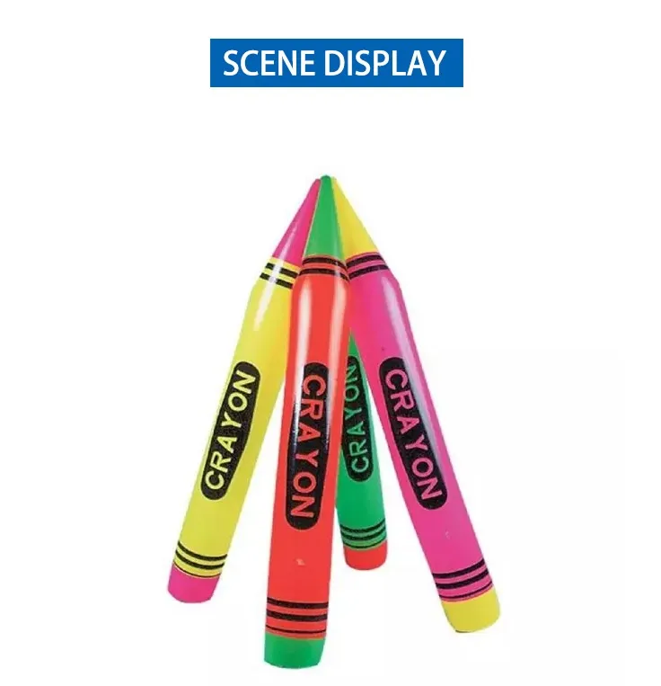 Large Inflatable Neon Crayons For Classroom Decorations Party Favors